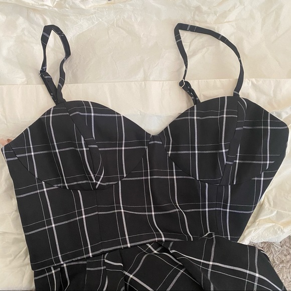 Fame And Partners Plaid Maxi Bustier Dress - Picture 6 of 8